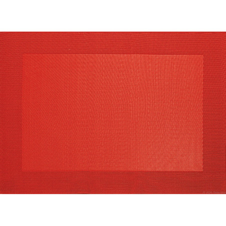 set de table en PVC rouge