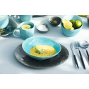 assiette creuse turquoise