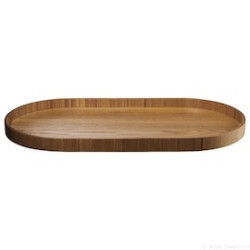 plateau oval en bois 35,5cm