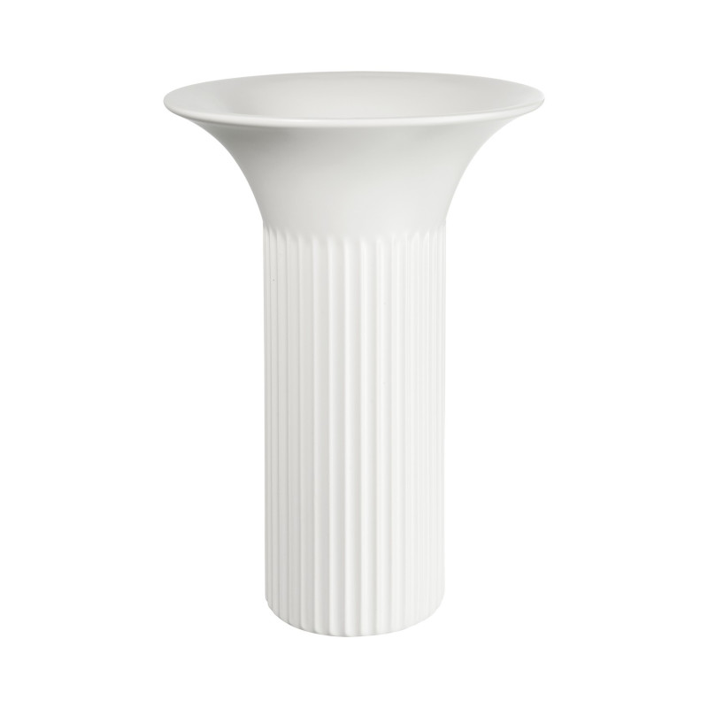 vase blanc matt 21cm