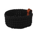 Panier en crochet noir S