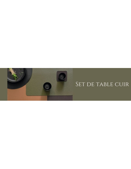 SET DE TABLE IMITATION CUIR